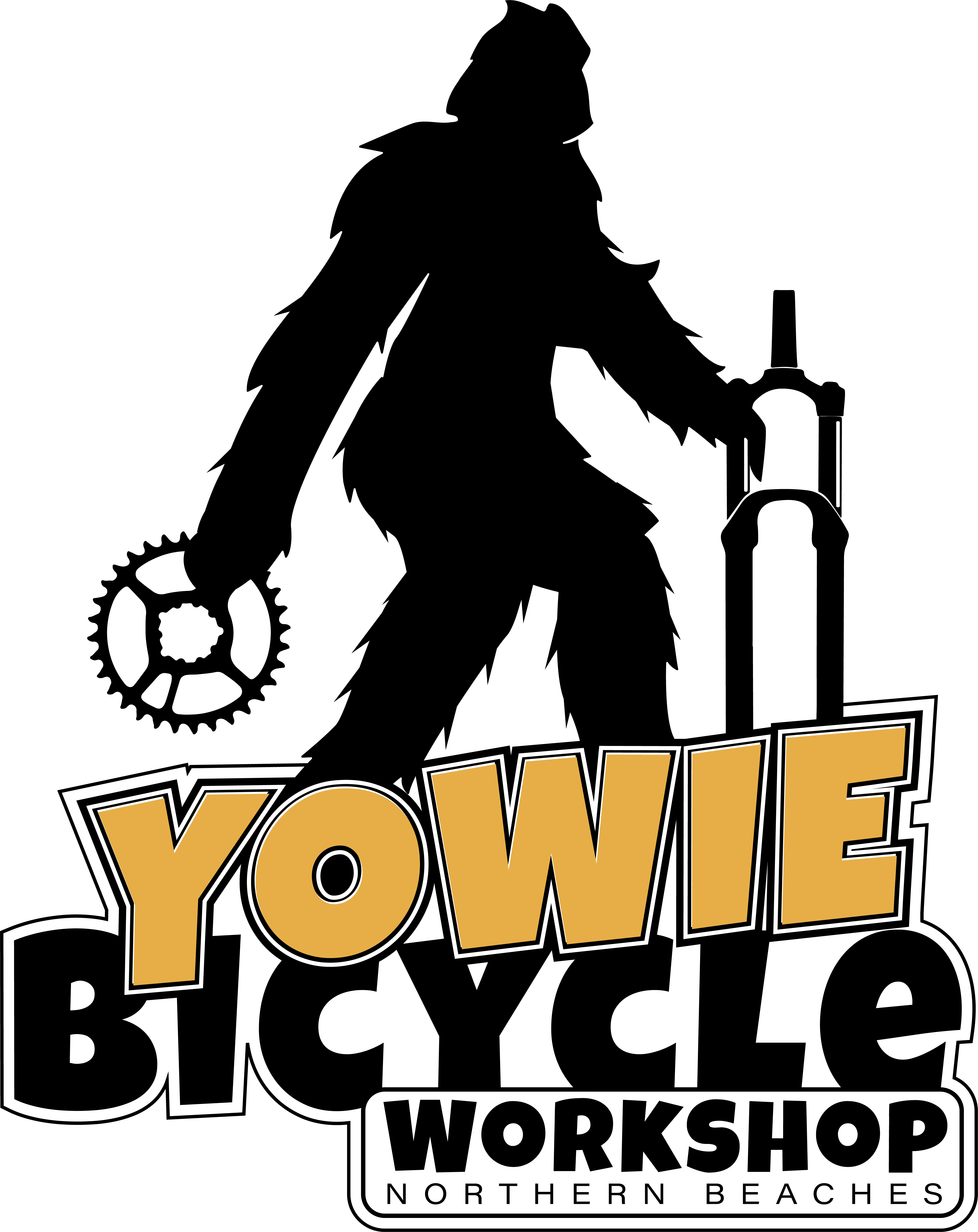 Yowie Bicycle Workshop fork logo